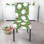 Cartoon Santa Claus Pattern Print Dining Chair Slipcover