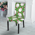 Cartoon Santa Claus Pattern Print Dining Chair Slipcover