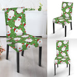 Cartoon Santa Claus Pattern Print Dining Chair Slipcover