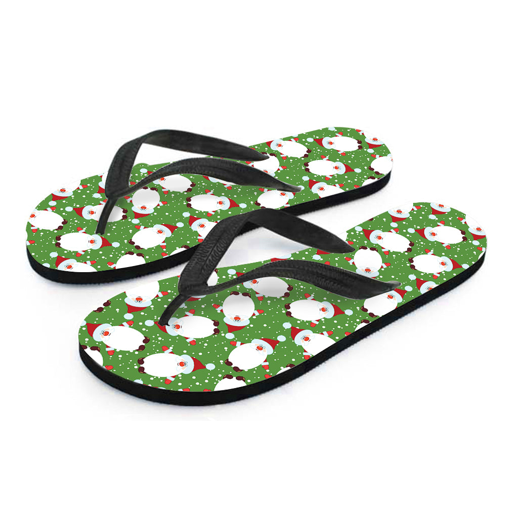 Cartoon Santa Claus Pattern Print Flip Flops