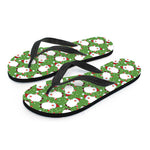 Cartoon Santa Claus Pattern Print Flip Flops