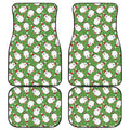 Cartoon Santa Claus Pattern Print Front and Back Car Floor Mats