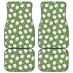 Cartoon Santa Claus Pattern Print Front and Back Car Floor Mats