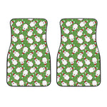 Cartoon Santa Claus Pattern Print Front Car Floor Mats
