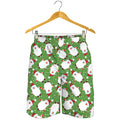 Cartoon Santa Claus Pattern Print Men's Shorts