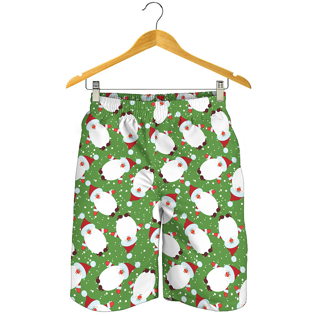 Cartoon Santa Claus Pattern Print Men's Shorts