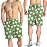 Cartoon Santa Claus Pattern Print Men's Shorts