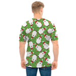 Cartoon Santa Claus Pattern Print Men's T-Shirt