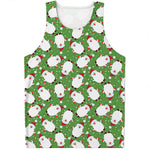 Cartoon Santa Claus Pattern Print Men's Tank Top