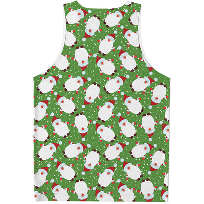 Cartoon Santa Claus Pattern Print Men's Tank Top