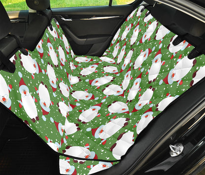 Cartoon Santa Claus Pattern Print Pet Car Back Seat Cover