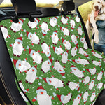 Cartoon Santa Claus Pattern Print Pet Car Back Seat Cover