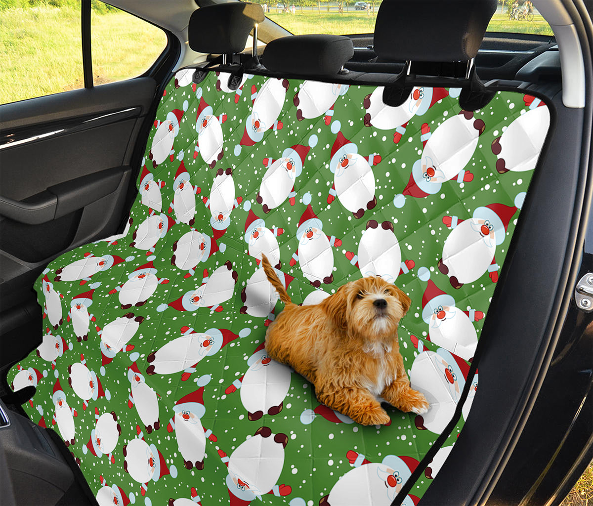 Cartoon Santa Claus Pattern Print Pet Car Back Seat Cover
