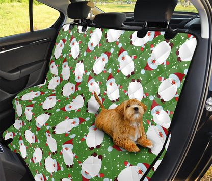 Cartoon Santa Claus Pattern Print Pet Car Back Seat Cover