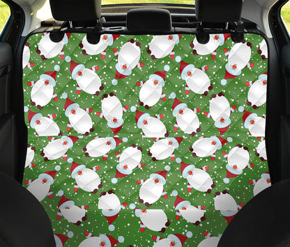 Cartoon Santa Claus Pattern Print Pet Car Back Seat Cover