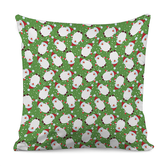 Cartoon Santa Claus Pattern Print Pillow Cover