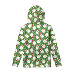 Cartoon Santa Claus Pattern Print Pullover Hoodie