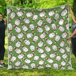 Cartoon Santa Claus Pattern Print Quilt