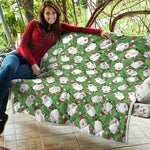 Cartoon Santa Claus Pattern Print Quilt