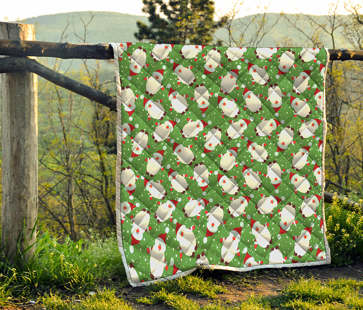 Cartoon Santa Claus Pattern Print Quilt