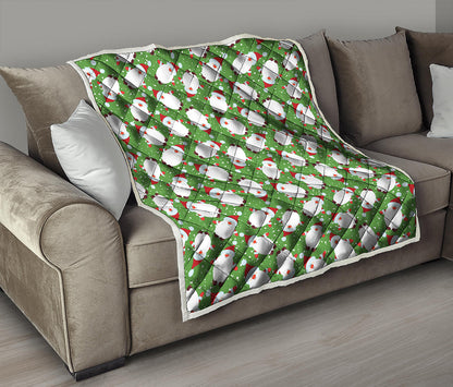 Cartoon Santa Claus Pattern Print Quilt