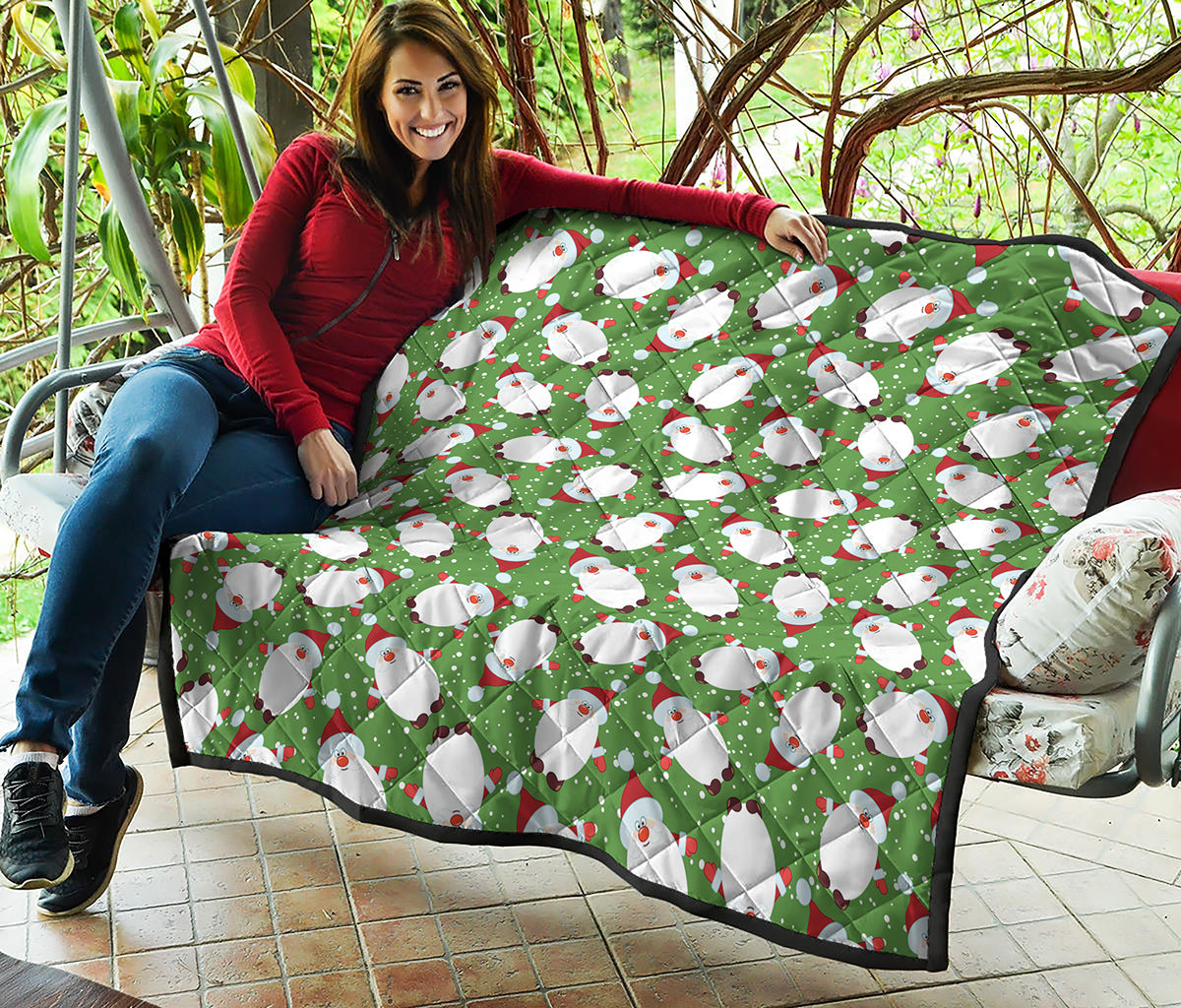 Cartoon Santa Claus Pattern Print Quilt