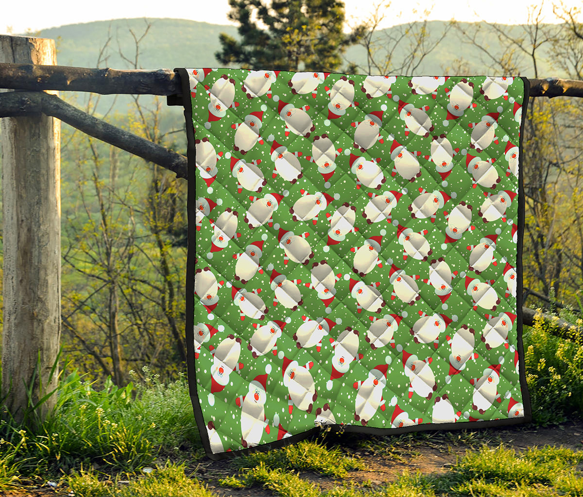 Cartoon Santa Claus Pattern Print Quilt