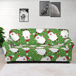 Cartoon Santa Claus Pattern Print Sofa Cover