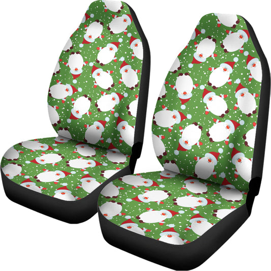 Cartoon Santa Claus Pattern Print Universal Fit Car Seat Covers