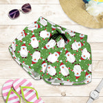 Cartoon Santa Claus Pattern Print Women's Shorts