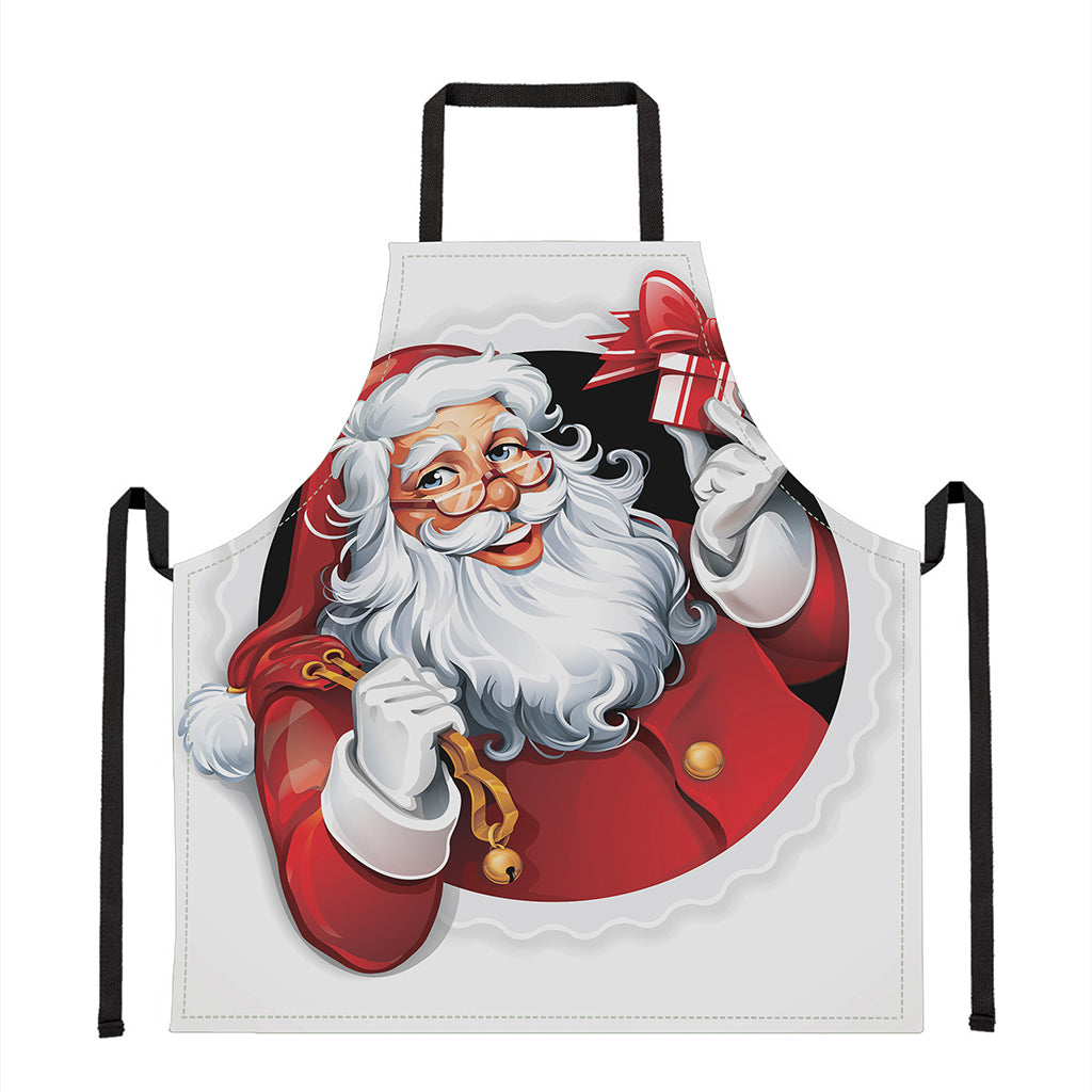 Cartoon Santa Claus Print Apron