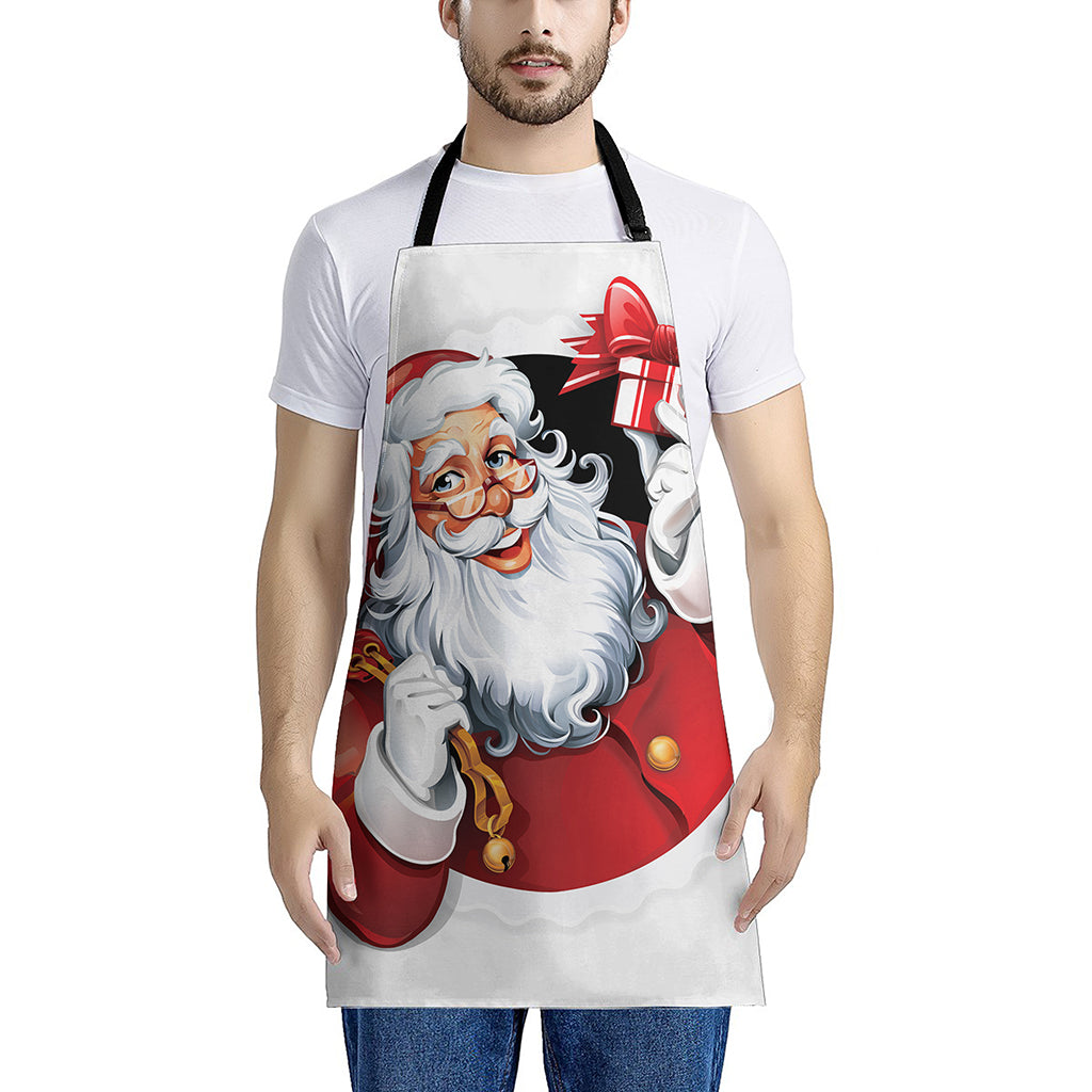 Cartoon Santa Claus Print Apron