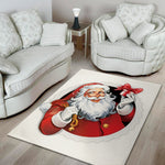 Cartoon Santa Claus Print Area Rug