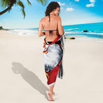 Cartoon Santa Claus Print Beach Sarong Wrap