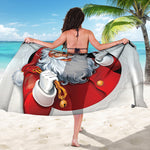 Cartoon Santa Claus Print Beach Sarong Wrap