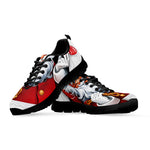 Cartoon Santa Claus Print Black Sneakers