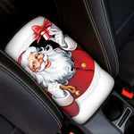Cartoon Santa Claus Print Car Center Console Cover