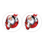 Cartoon Santa Claus Print Car Coasters