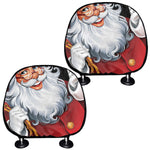 Cartoon Santa Claus Print Car Headrest Covers