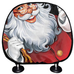 Cartoon Santa Claus Print Car Headrest Covers