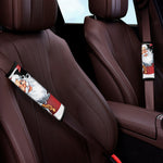 Cartoon Santa Claus Print Car Seat Belt Covers
