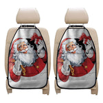 Cartoon Santa Claus Print Car Seat Organizers