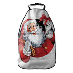 Cartoon Santa Claus Print Car Seat Organizers