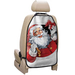 Cartoon Santa Claus Print Car Seat Organizers