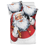Cartoon Santa Claus Print Duvet Cover Bedding Set