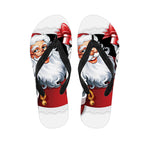 Cartoon Santa Claus Print Flip Flops