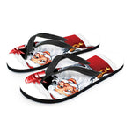 Cartoon Santa Claus Print Flip Flops