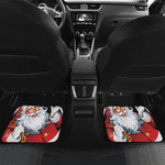 Cartoon Santa Claus Print Front and Back Car Floor Mats