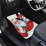 Cartoon Santa Claus Print Front and Back Car Floor Mats