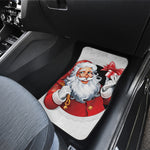Cartoon Santa Claus Print Front and Back Car Floor Mats